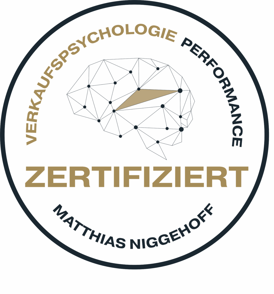 Siegel, zertifizierte Verkaufspsychologie von Matthias Niggehoff