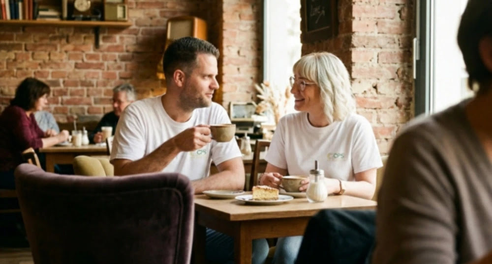 Caro und Pascal von CPS im Strategiegespräch zum Online Business Aufbau