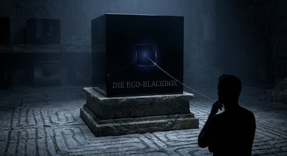 Ego-Blackbox als Symbol für eine vage Website Struktur ohne klaren Arbeitsprozess.
