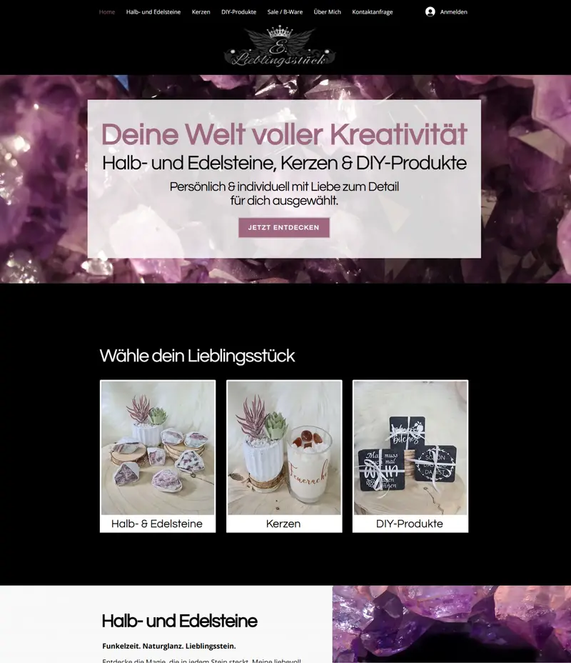 Website-Auszug von E. Lieblingsstück