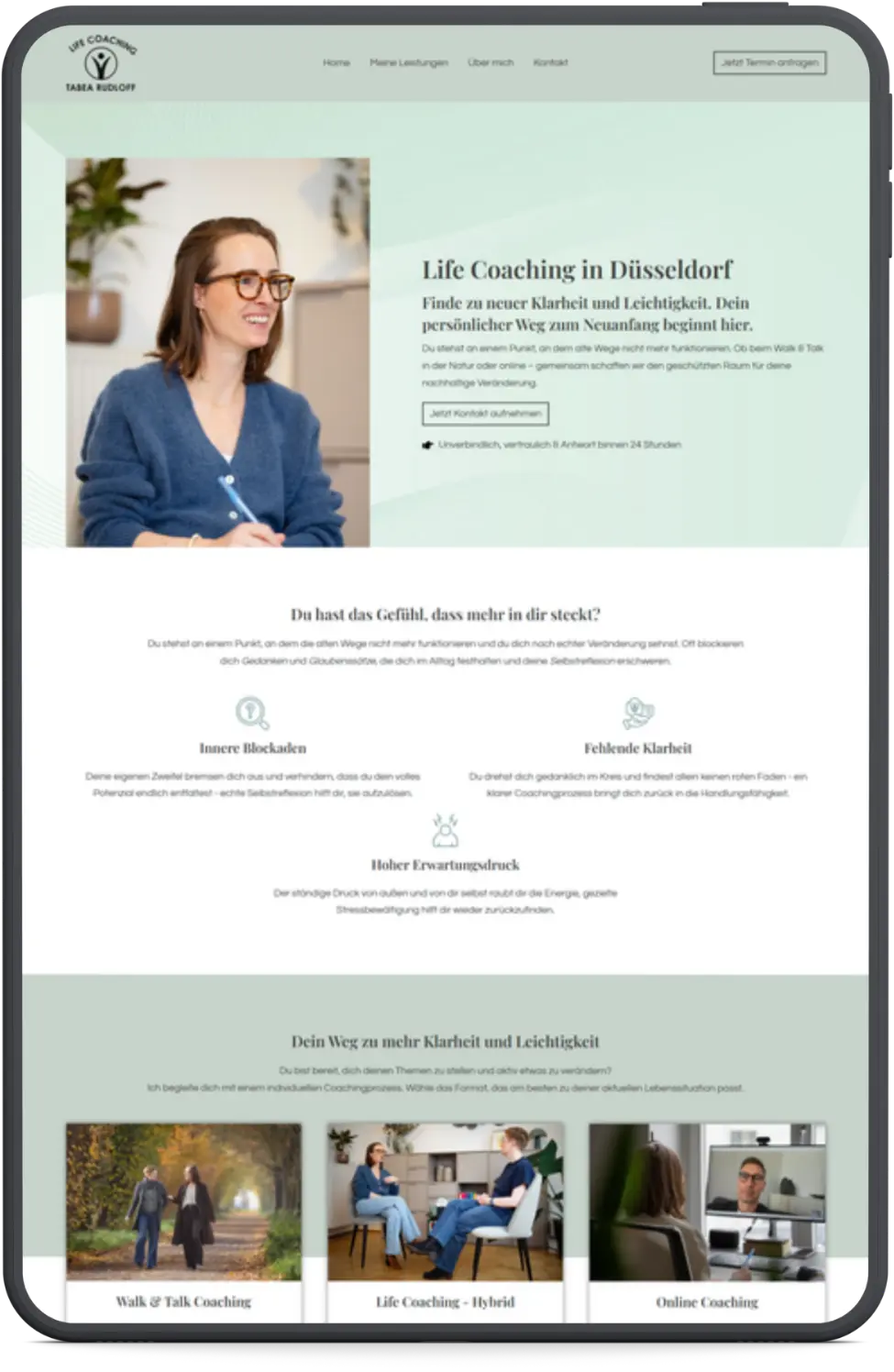 Website Auszug von life-coaching-tabea-rudloff.com/